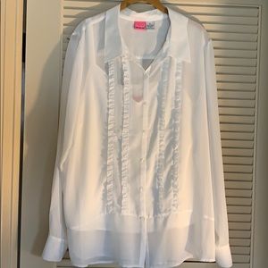 Du Jour ruffled blouse and cami to match